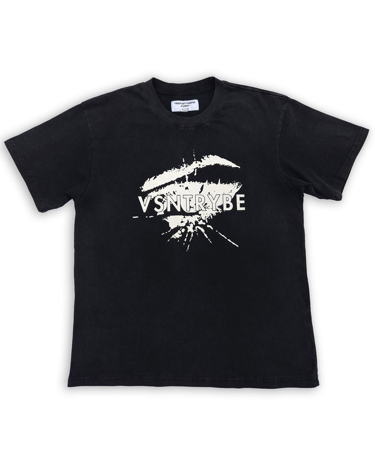 The “Origin” Tee — BLACK/ACID-WASH