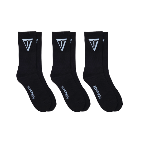 "VT" Socks - Black (x3 PACK)