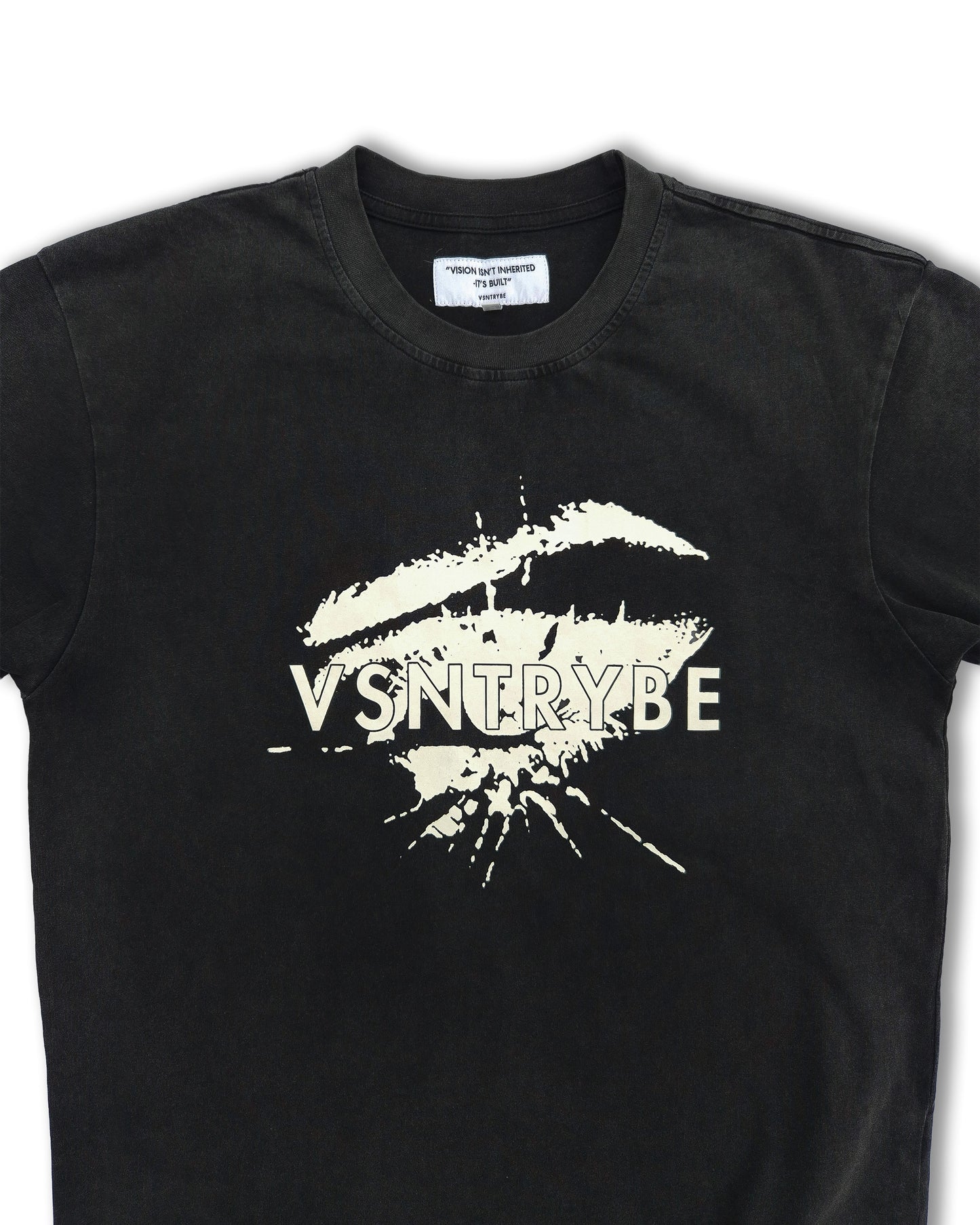 The “Origin” Tee — BLACK/ACID-WASH
